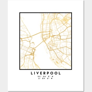 LIVERPOOL UNITED KINGDOM CITY STREET MAP ART Posters and Art